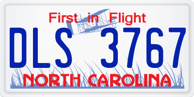 NC license plate DLS3767