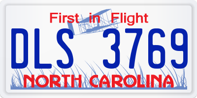 NC license plate DLS3769