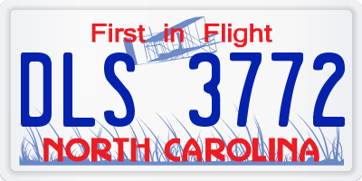 NC license plate DLS3772