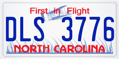 NC license plate DLS3776
