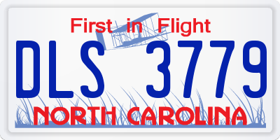 NC license plate DLS3779
