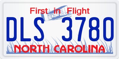 NC license plate DLS3780