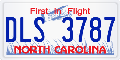 NC license plate DLS3787
