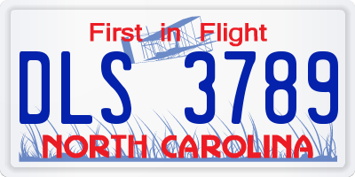 NC license plate DLS3789