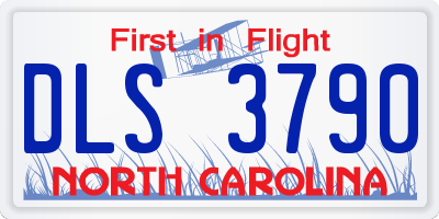 NC license plate DLS3790
