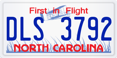 NC license plate DLS3792