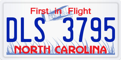 NC license plate DLS3795
