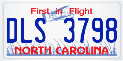 NC license plate DLS3798