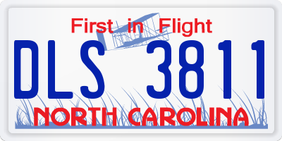 NC license plate DLS3811