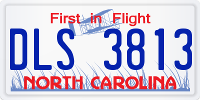NC license plate DLS3813