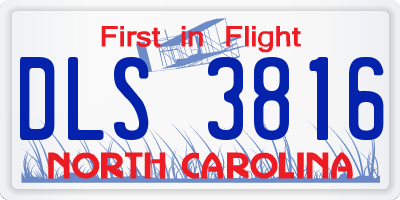 NC license plate DLS3816