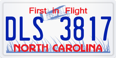 NC license plate DLS3817