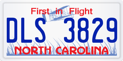 NC license plate DLS3829