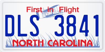 NC license plate DLS3841