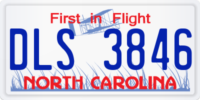 NC license plate DLS3846