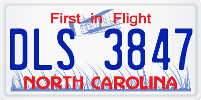 NC license plate DLS3847