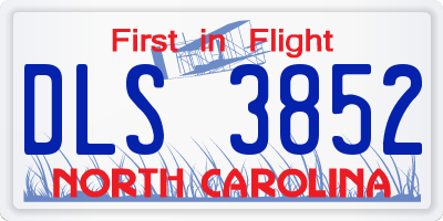 NC license plate DLS3852