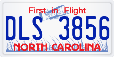 NC license plate DLS3856