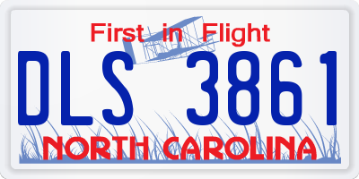 NC license plate DLS3861