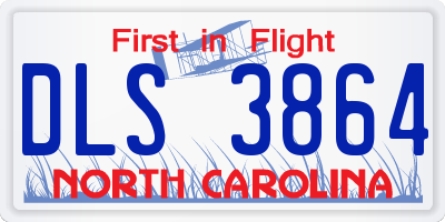 NC license plate DLS3864