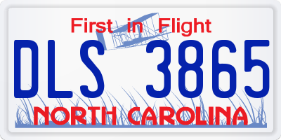 NC license plate DLS3865