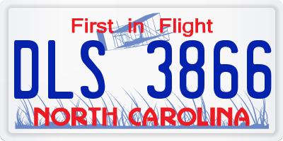 NC license plate DLS3866