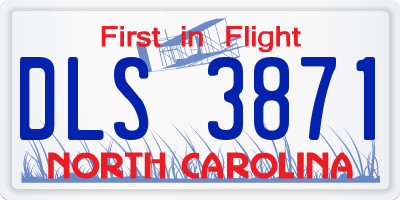 NC license plate DLS3871