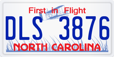 NC license plate DLS3876