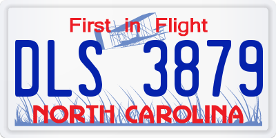 NC license plate DLS3879