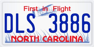 NC license plate DLS3886