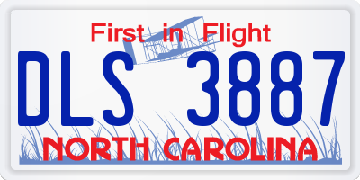 NC license plate DLS3887