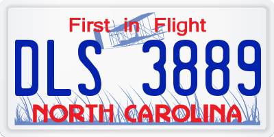 NC license plate DLS3889
