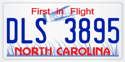 NC license plate DLS3895