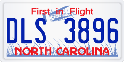 NC license plate DLS3896