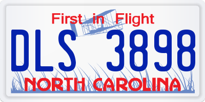 NC license plate DLS3898