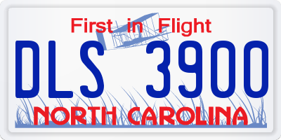 NC license plate DLS3900