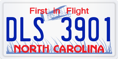NC license plate DLS3901