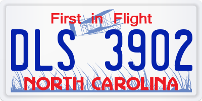 NC license plate DLS3902