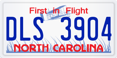 NC license plate DLS3904