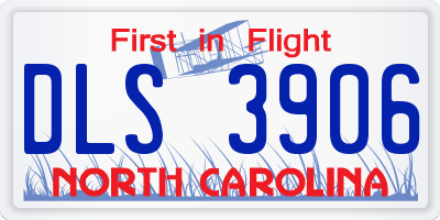 NC license plate DLS3906