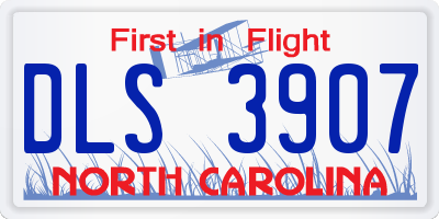 NC license plate DLS3907