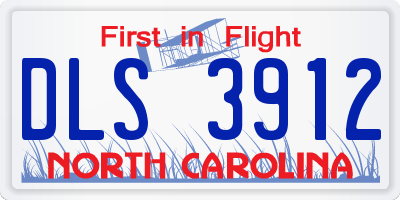 NC license plate DLS3912