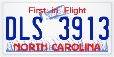 NC license plate DLS3913