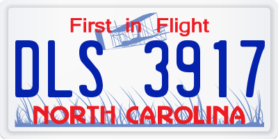 NC license plate DLS3917