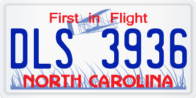 NC license plate DLS3936
