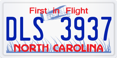 NC license plate DLS3937