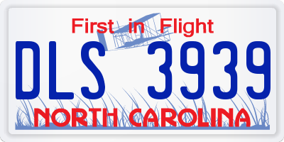 NC license plate DLS3939
