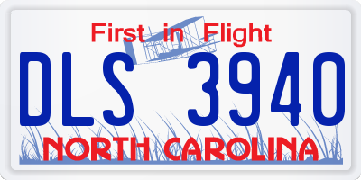 NC license plate DLS3940