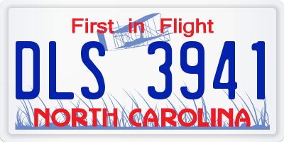 NC license plate DLS3941