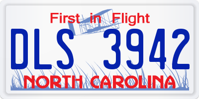 NC license plate DLS3942